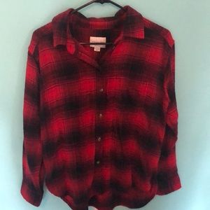 Oversized buffalo plaid flannel